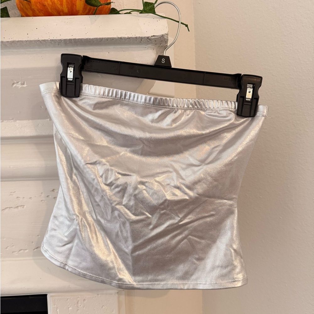 Shimmering Silver Women's Crop Top